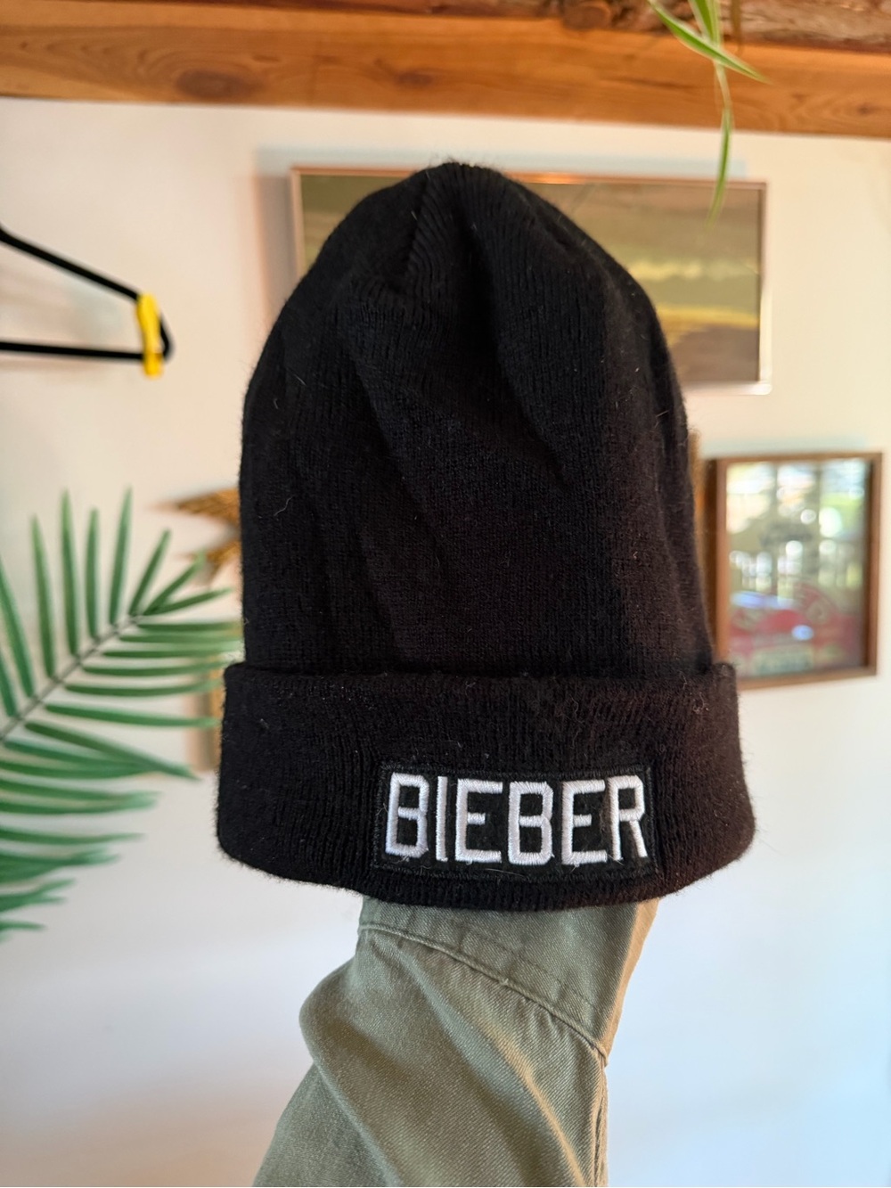 Justin Bieber Black Knit Beanie - Men's Sweater Hat